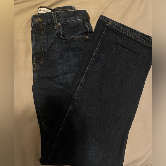 Zara Denim - Women’s medium indigo straight leg denim